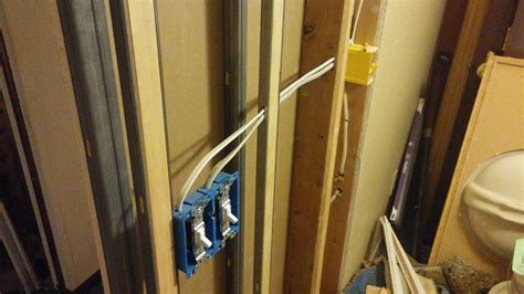 electrical boxes for pocket doors|electrical wiring for pocket door.